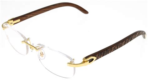 cheap cartier wood frames|cartier wood rimless eyeglasses.